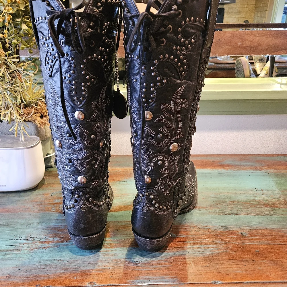 Double d ranch by old gringo, couture boots..size 8.5 med... Heavily embellished - Picture 3 of 6